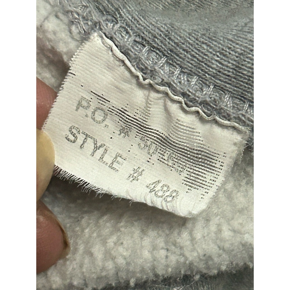 Vintage UConn Huskies Pro-Weave Hoodie Grey Medium Distressed College Sweatshirt - Picture 6 of 6